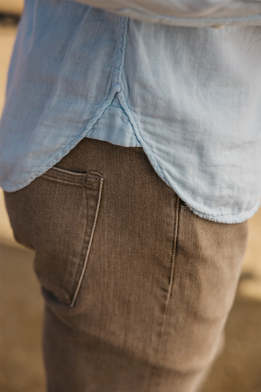 The Ripper Double Gauze Organic Cotton Shirt  - Aqua Blue - Image 4