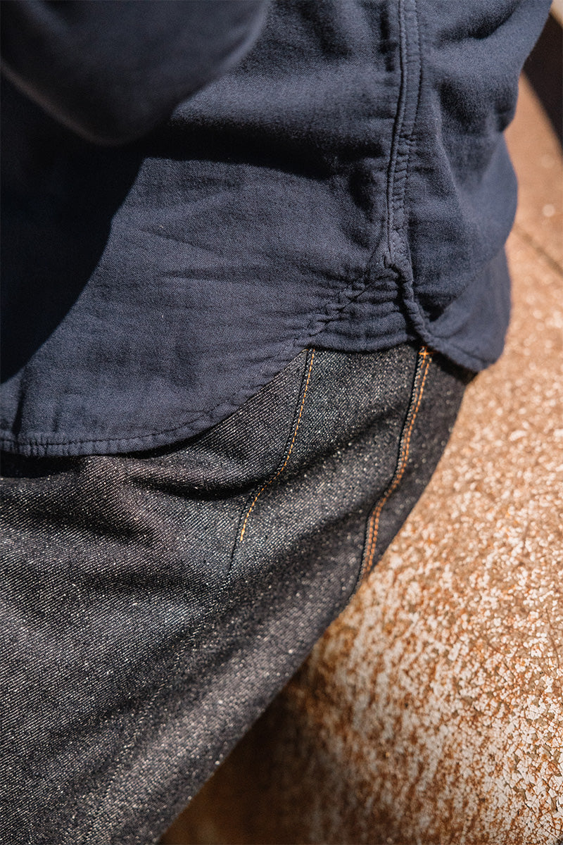 The Ripper Double Gauze Organic Cotton Shirt - Navy - Image 4