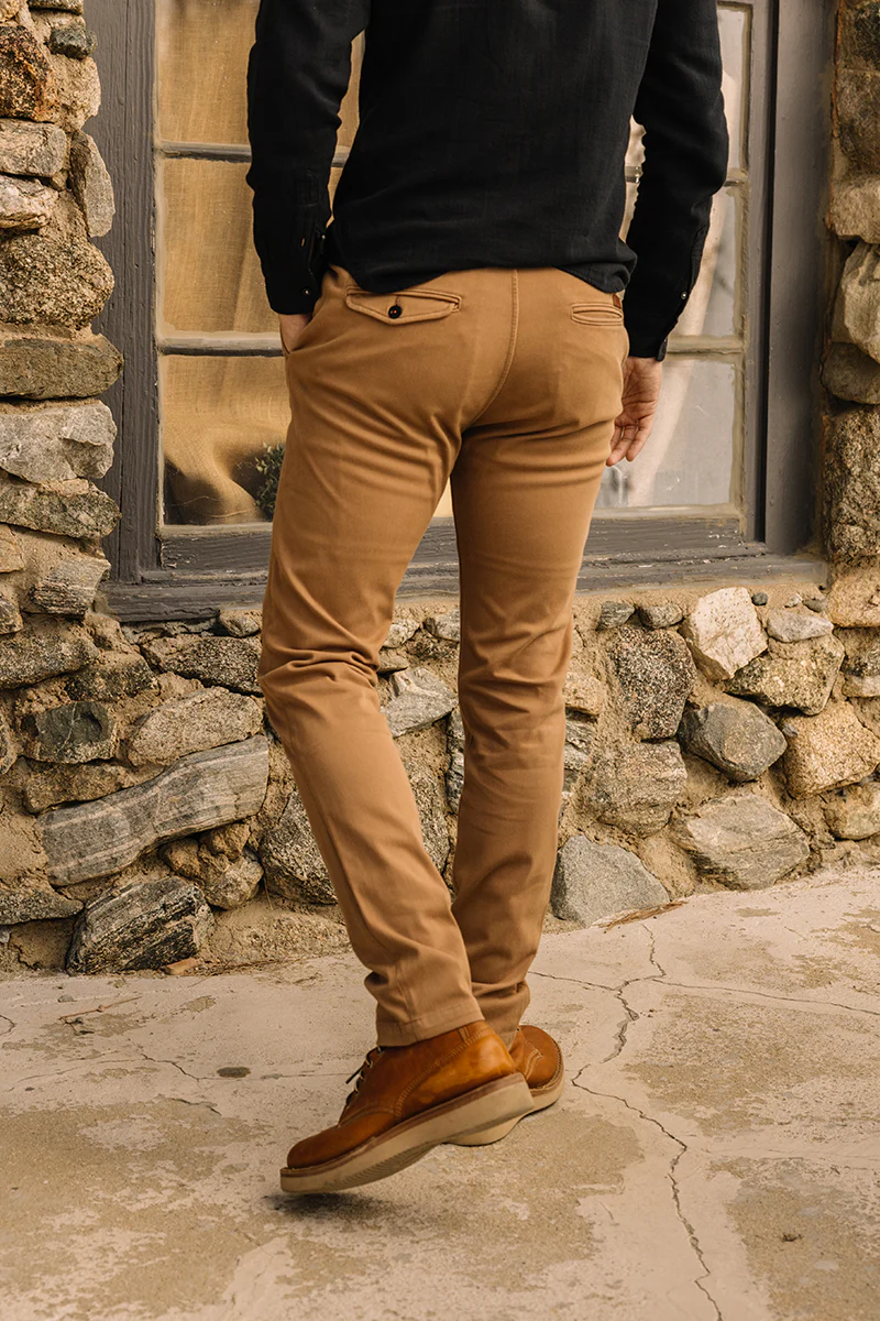 The Axe Slim Denit® Chino - Khaki - Image 3