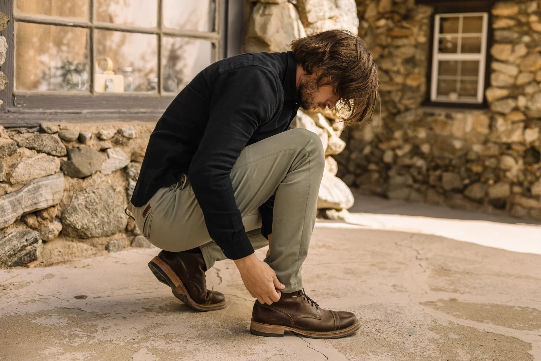 The Axe Slim Denit® Chino - Sage - Image 3