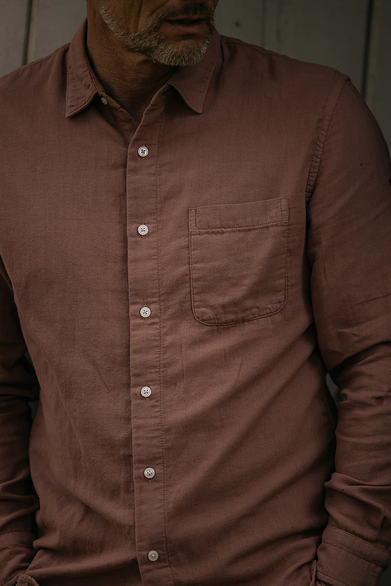 The Ripper Double Gauze Organic Cotton Shirt - Cinnamon - Image 4