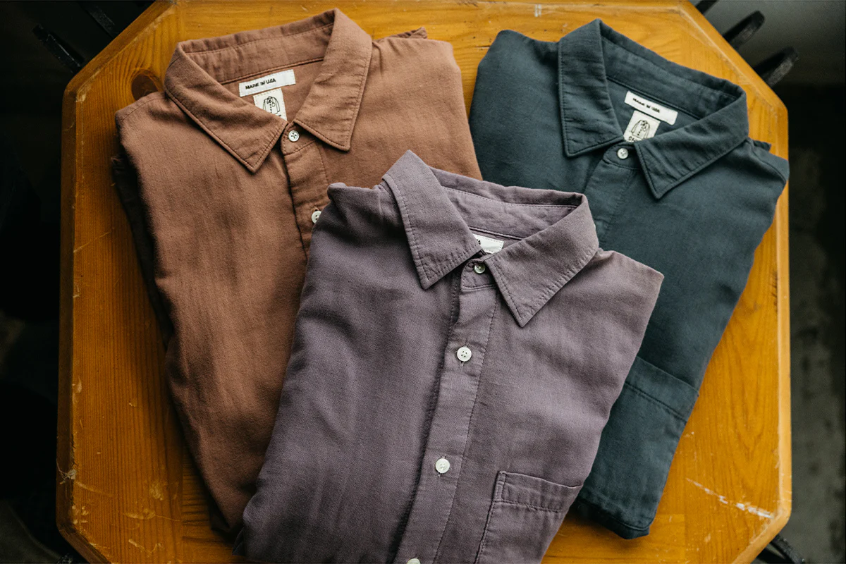 The Ripper Double Gauze Organic Cotton Shirt - Plum - Image 3