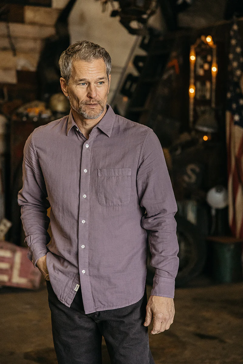 The Ripper Double Gauze Organic Cotton Shirt - Plum - Image 4