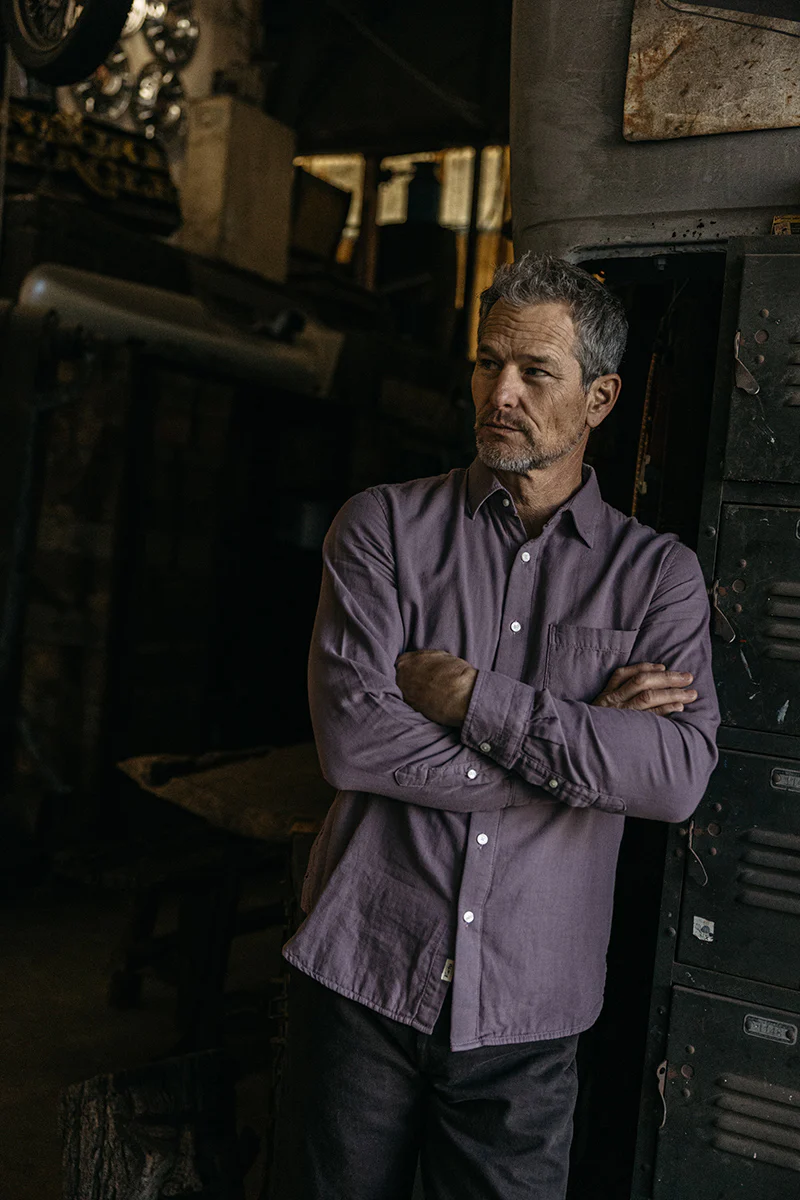 The Ripper Double Gauze Organic Cotton Shirt - Plum - Image 5