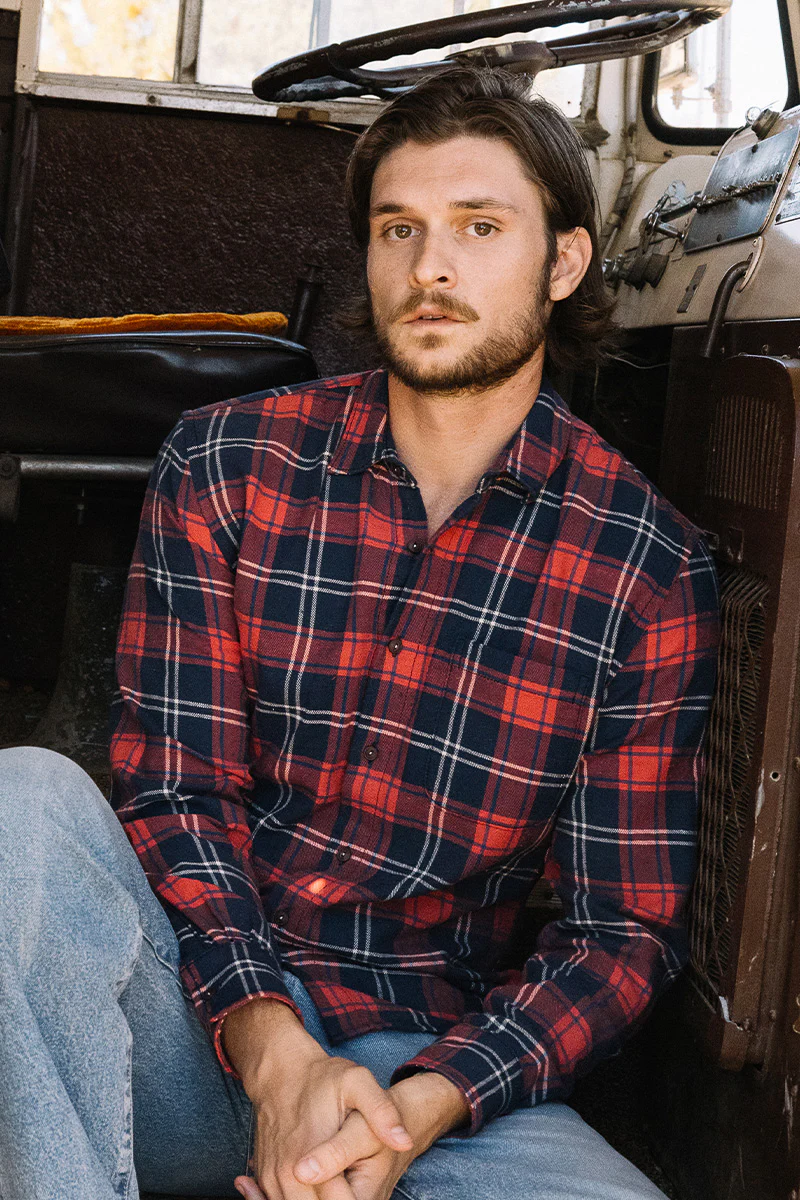 The Ripper Vintage Nep Flannel Plaid - Diner Red