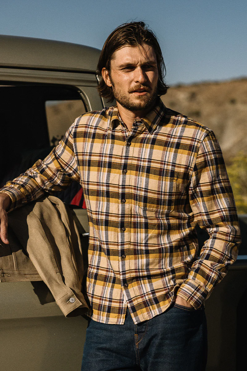 The Ripper Vintage Nep Flannel Plaid - Sun Gold