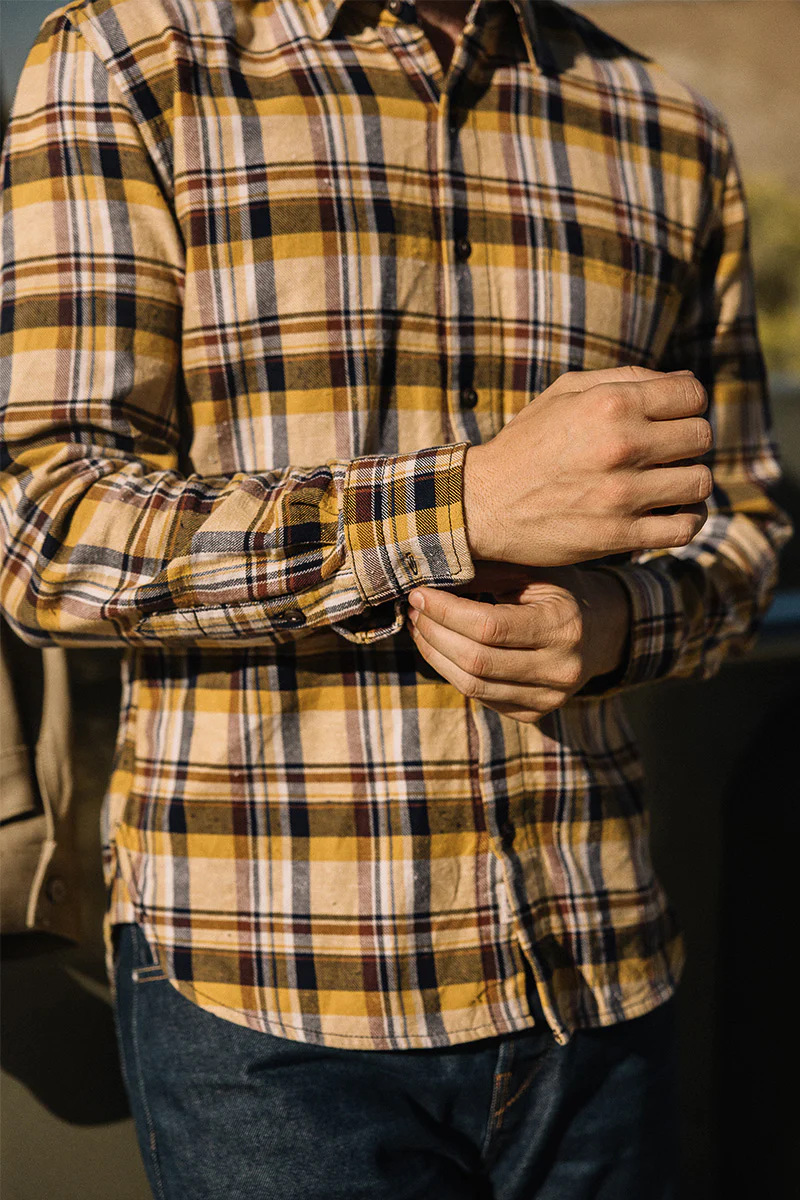 The Ripper Vintage Nep Flannel Plaid - Sun Gold - Image 4