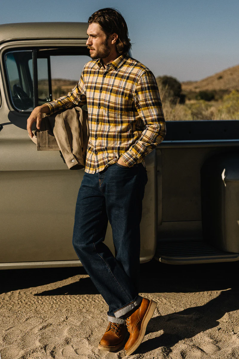 The Ripper Vintage Nep Flannel Plaid - Sun Gold - Image 6