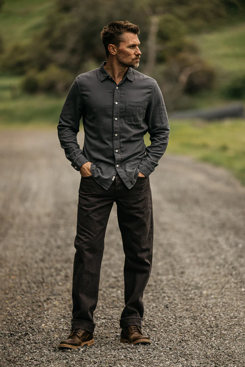 The Barrel Classic Straight Natural Slub - Carob 14oz Selvedge - Image 4