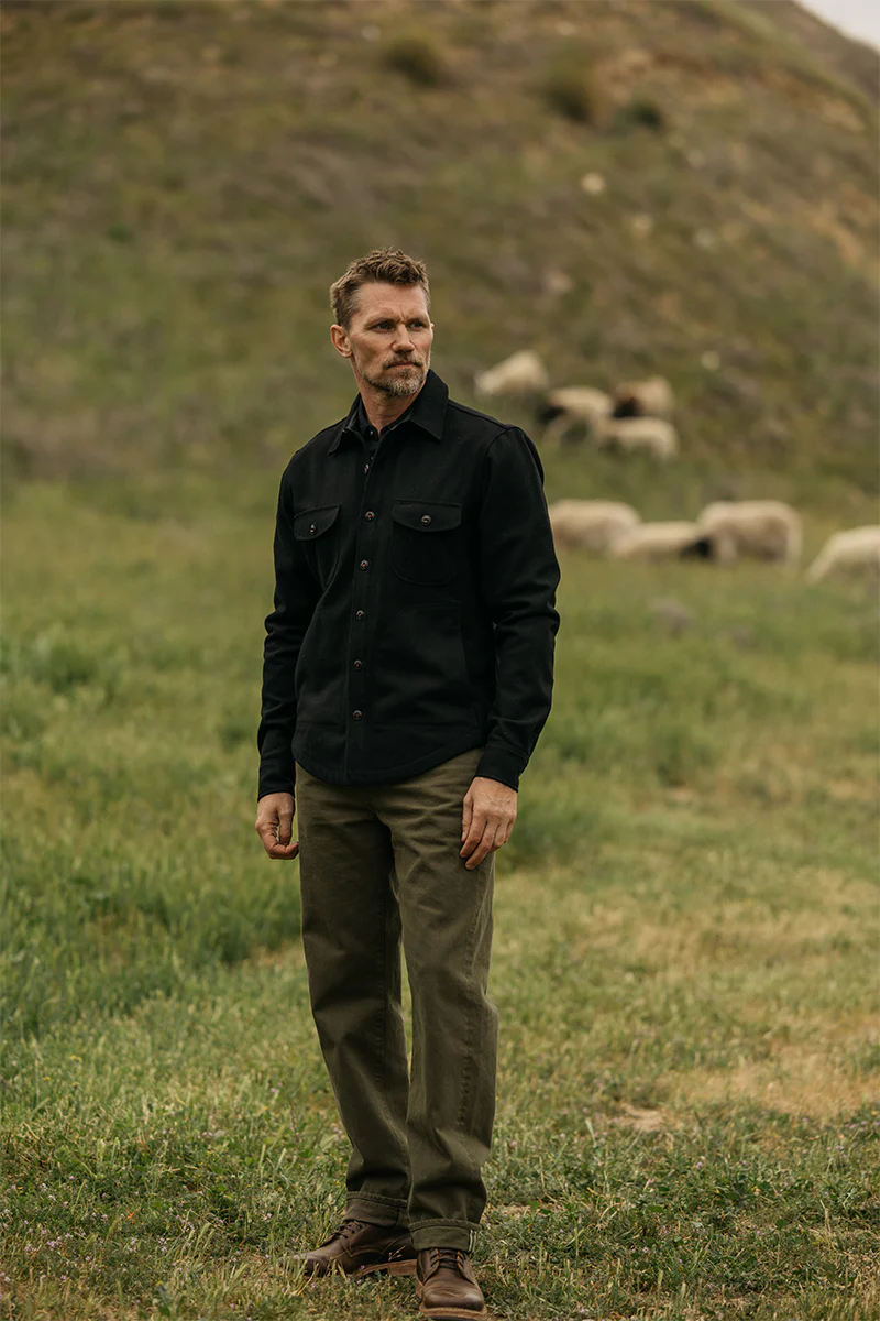 The Barrel Classic Straight Natural Slub - Military Green 14oz Selvedge - Image 5