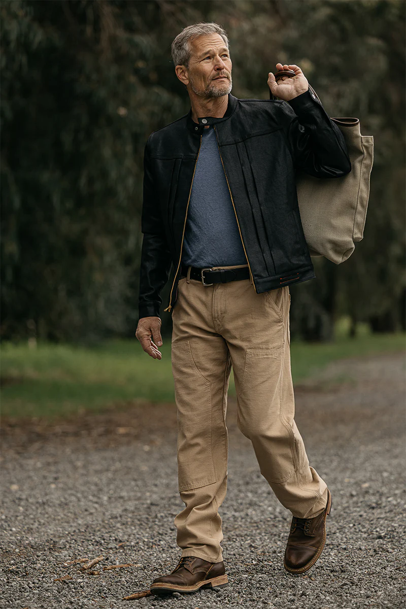 The Double Knee Pants Classic Straight - Sawdust - Image 4