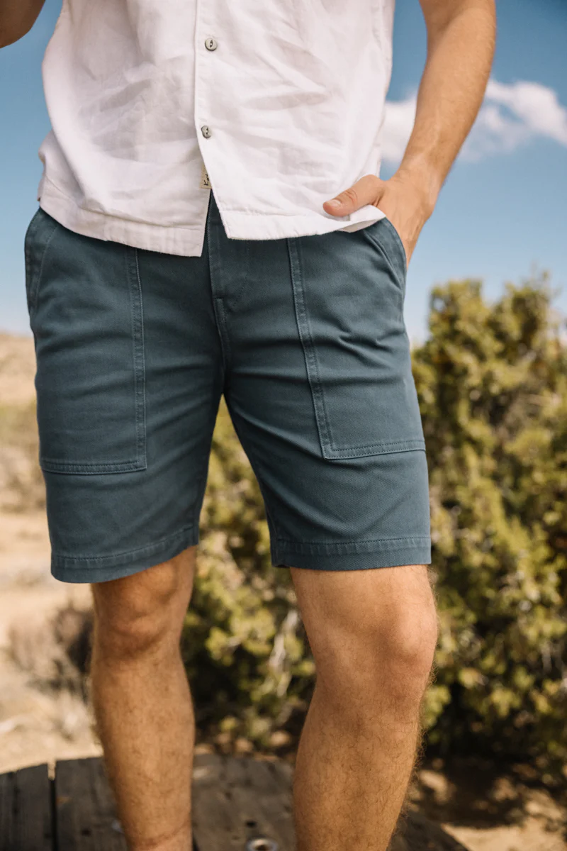 The Scout 8" Denit® Fatigue Shorts - Dusty Blue