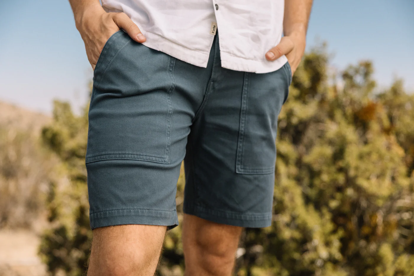 The Scout 8" Denit® Fatigue Shorts - Dusty Blue - Image 3