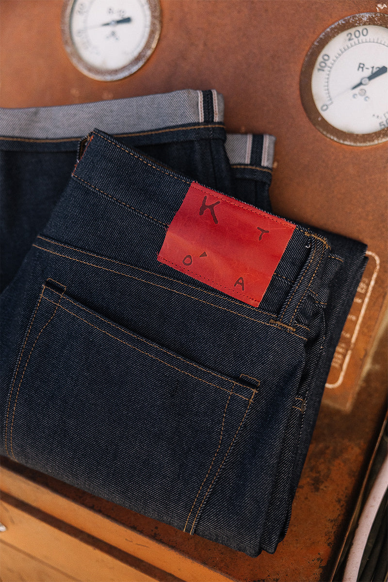 The Pail Loose Straight - Natural Slub Indigo - Raw 12.5oz Selvedge - Image 5