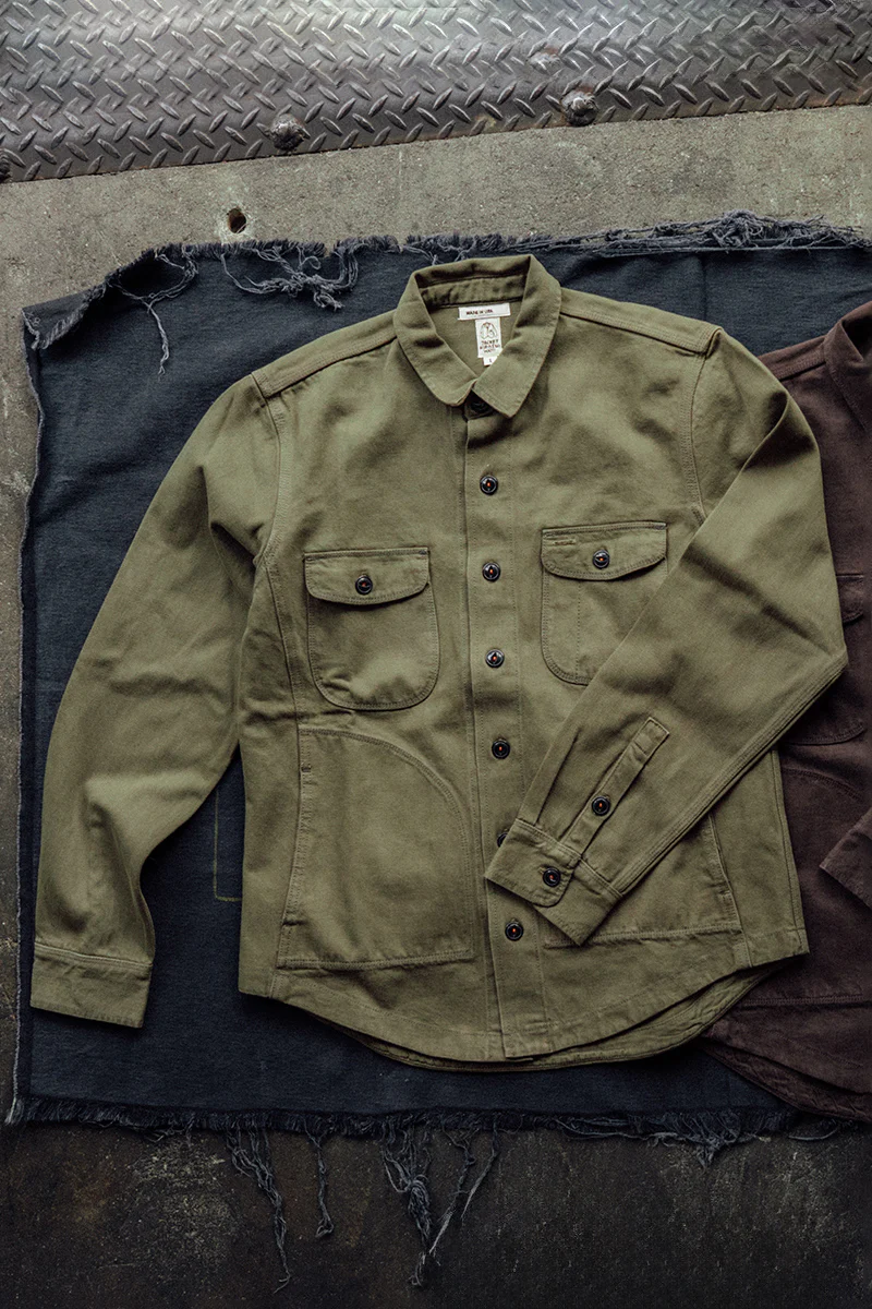 The Anvil Natural Slub - Military Green 14oz Selvedge - Image 7