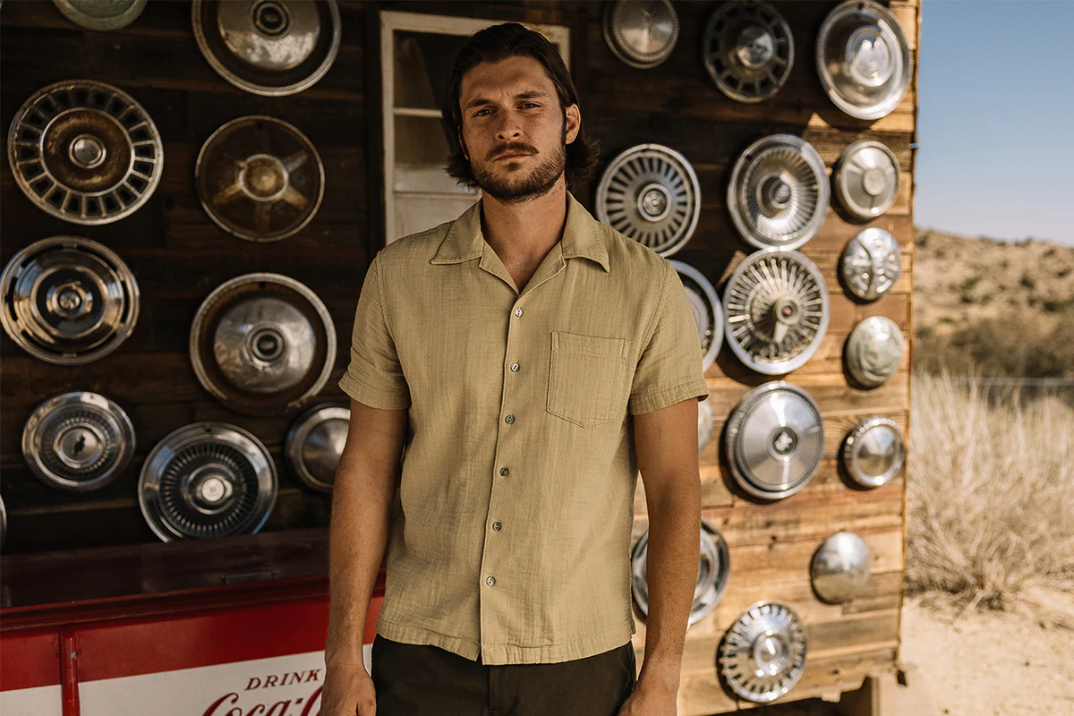 The Wrench Waffle Double Gauze Shirt - Ale - Image 3