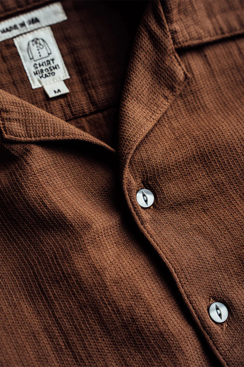 The Wrench Waffle Double Gauze Shirt - Bourbon - Image 5
