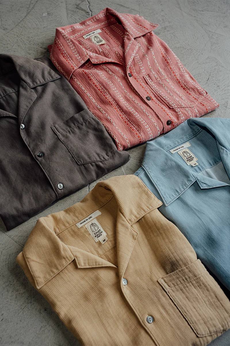 The Wrench Gauze Dobby Stripe Shirt - Salmon - Image 7