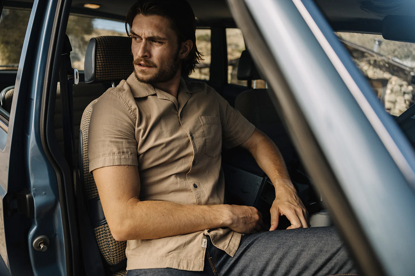 The Wrench Double Gauze Organic Cotton Shirt - Sand - Image 3