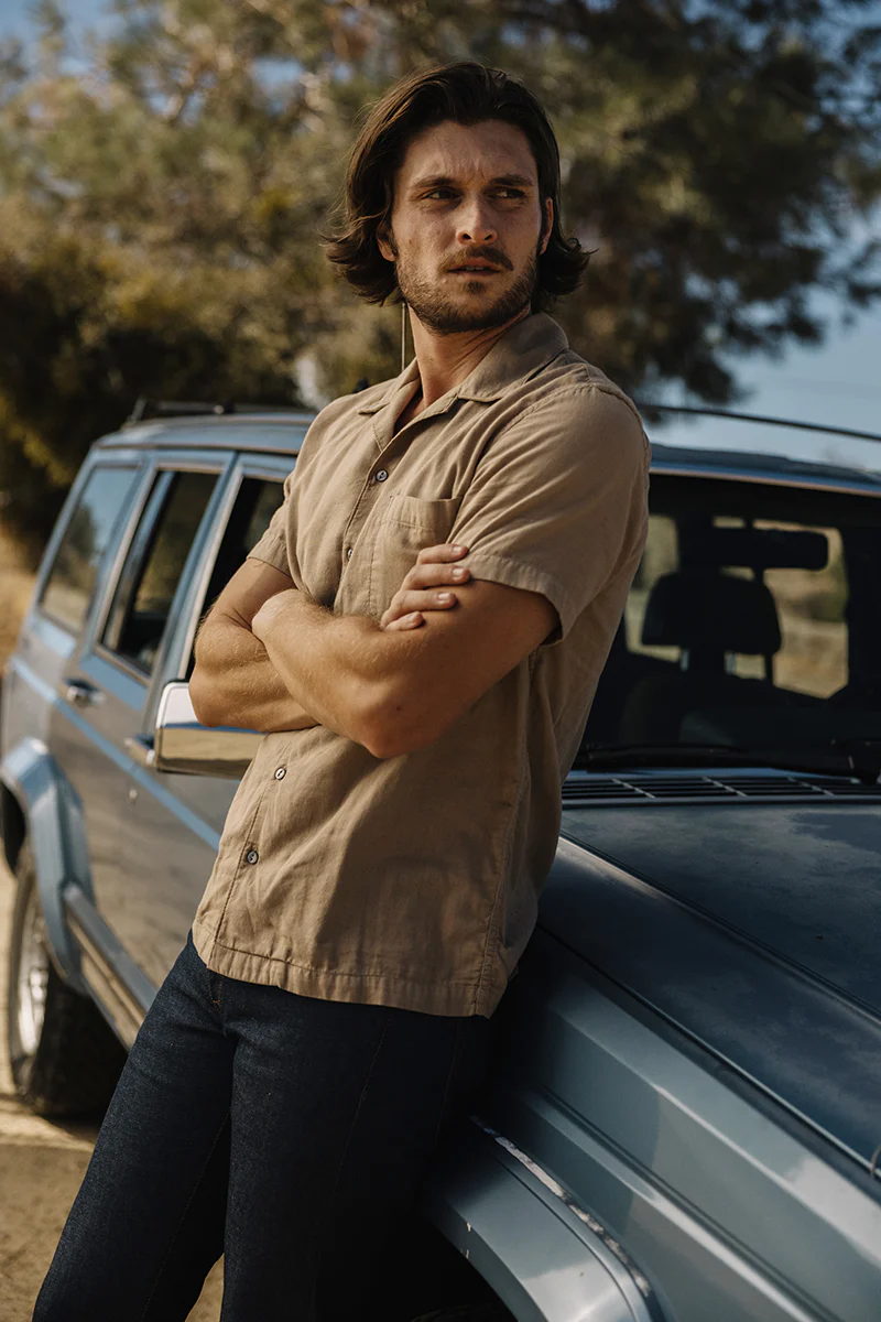 The Wrench Double Gauze Organic Cotton Shirt - Sand - Image 4