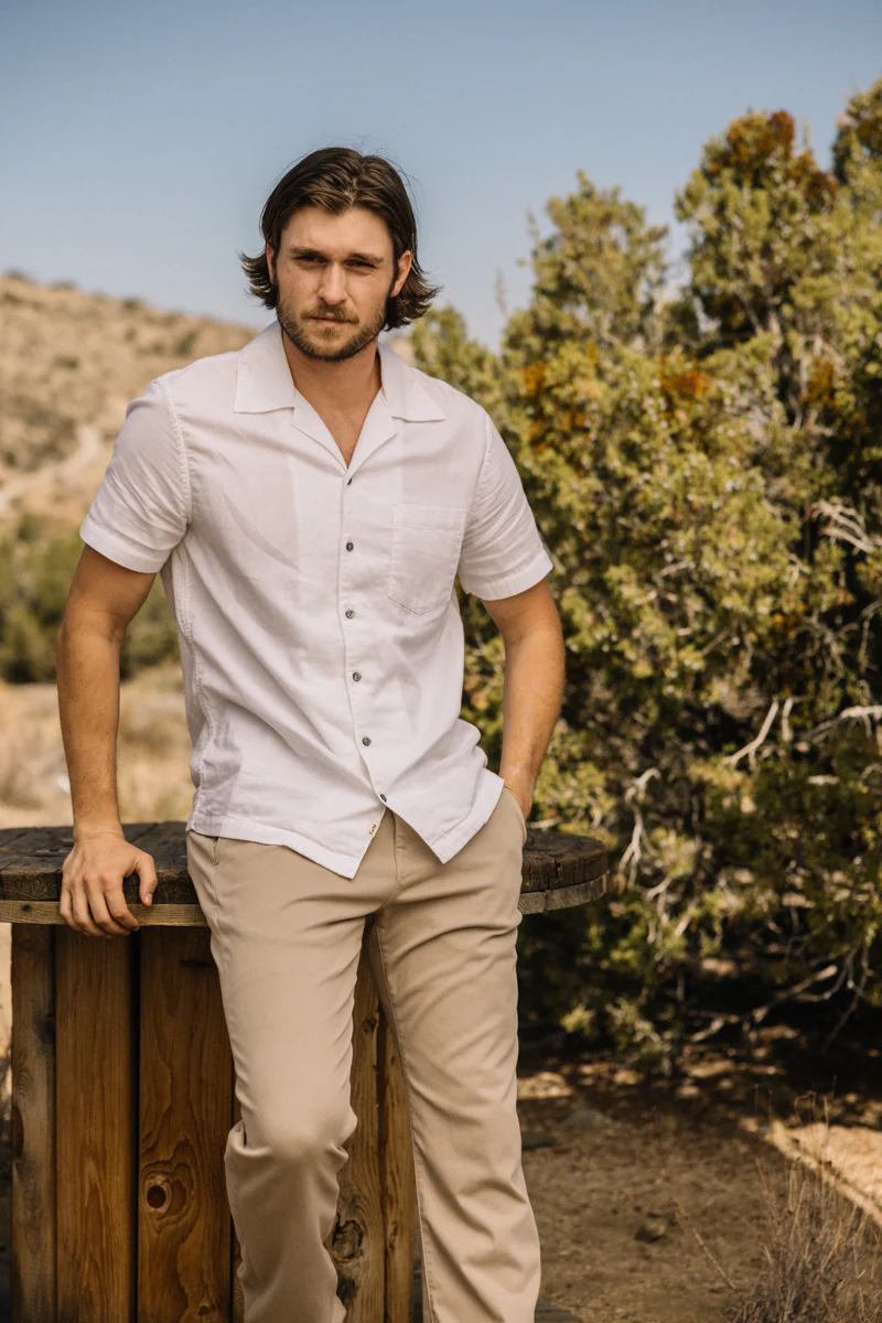 The Wrench Double Gauze Organic Cotton Shirt - White - Image 5