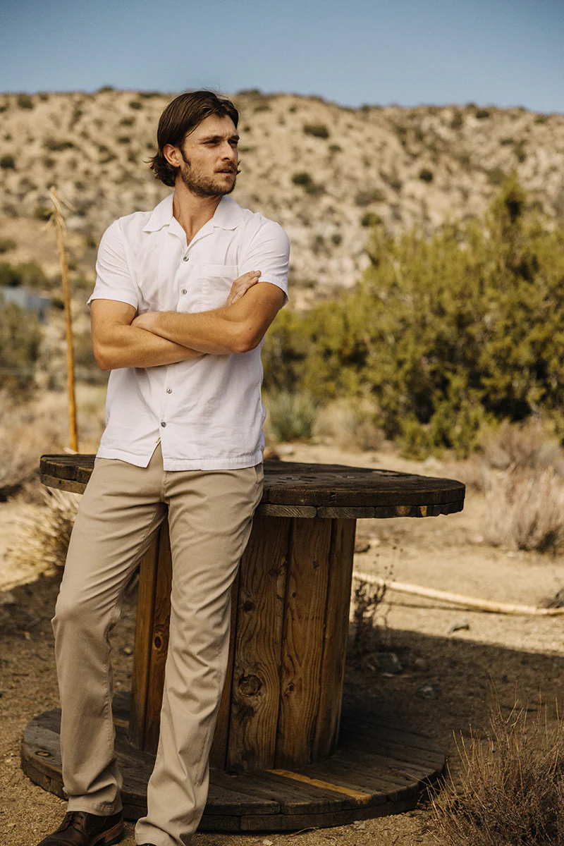 The Wrench Double Gauze Organic Cotton Shirt - White - Image 7