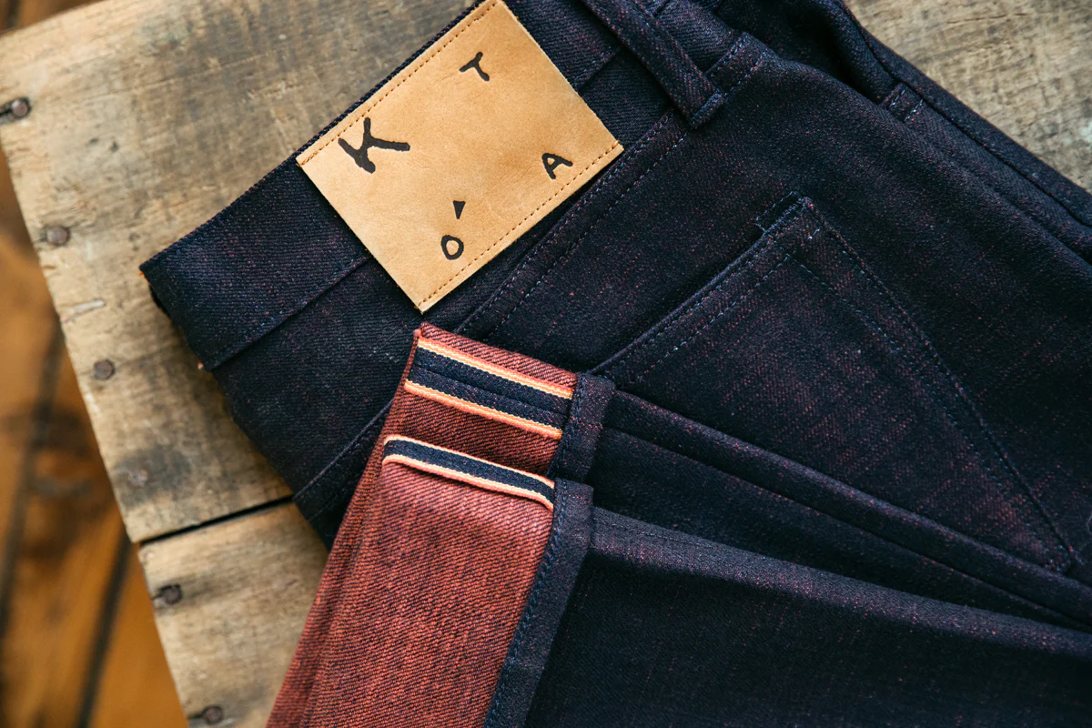 The Pen Slim etched - Bordeaux Raw 13oz Selvedge - Image 3