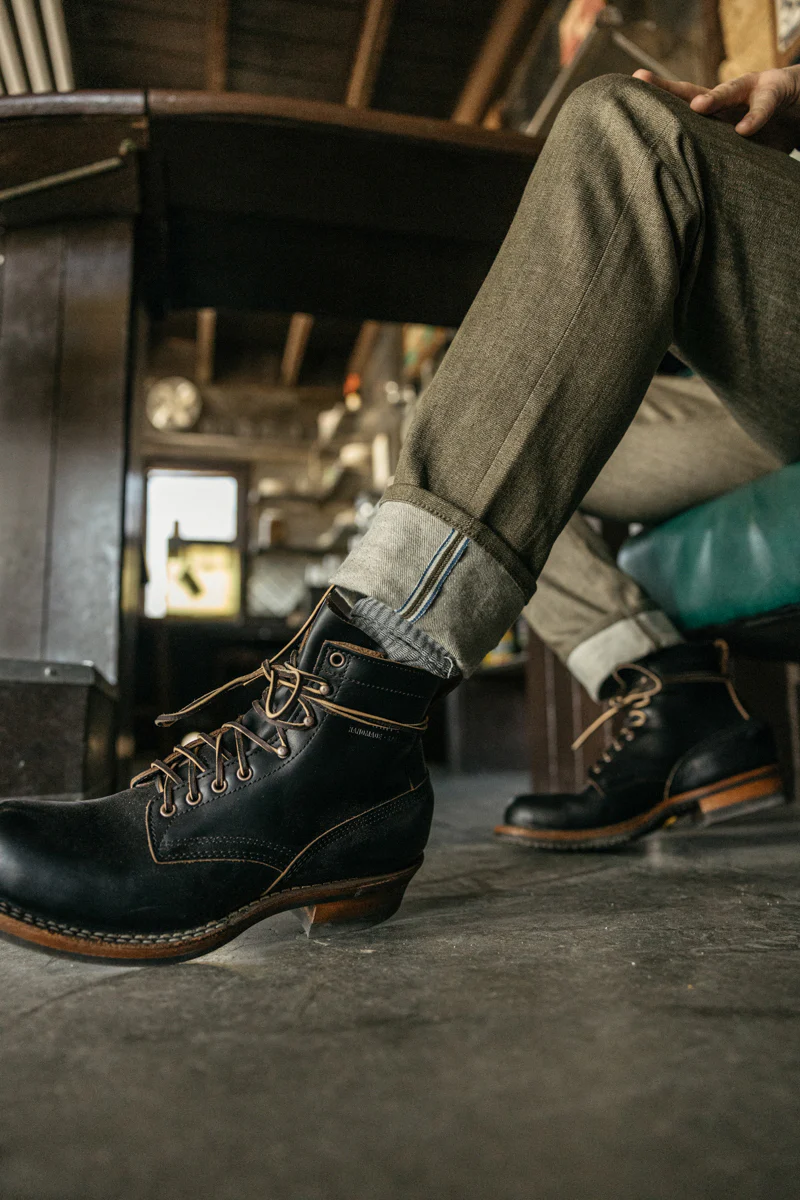 The Pen Slim - Dark Green Raw 10.5oz Selvedge - Image 2
