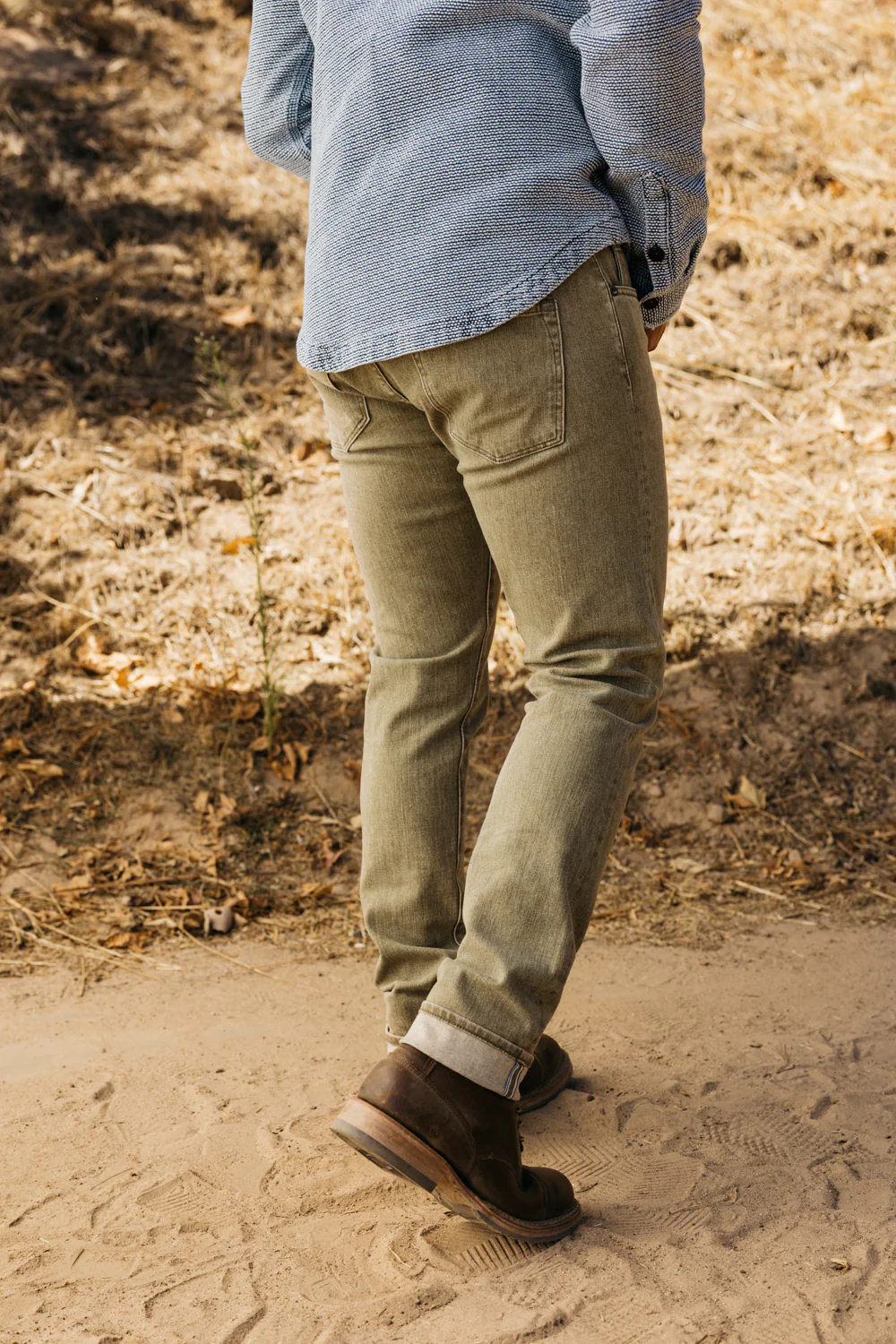 The Scissors Slim Tapered - Sage 10.5oz Selvedge - Image 2