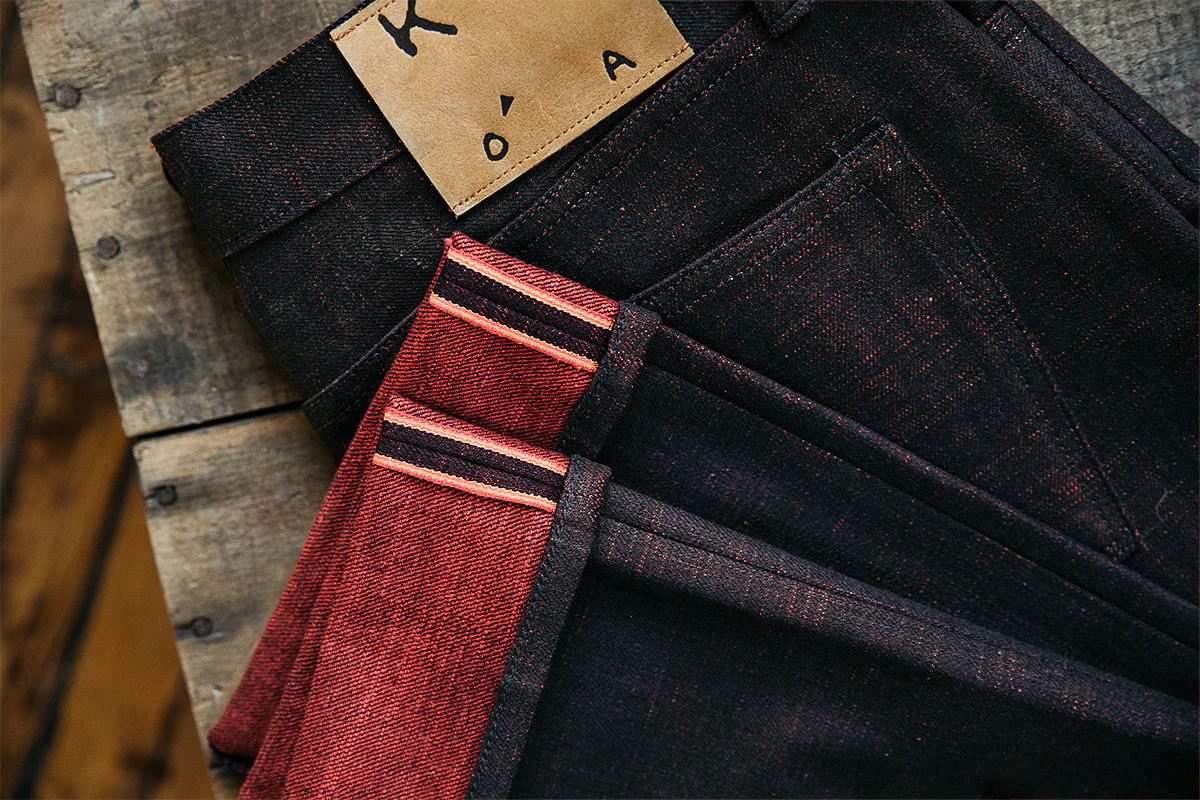 The Hammer Straight Etched - Bordeaux Raw 13oz Selvedge - Image 3