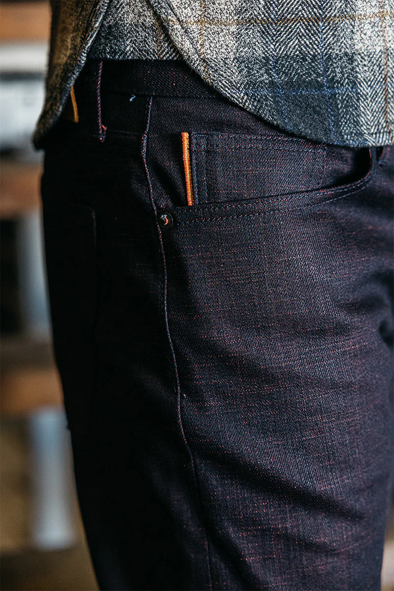 The Hammer Straight Etched - Bordeaux Raw 13oz Selvedge - Image 5