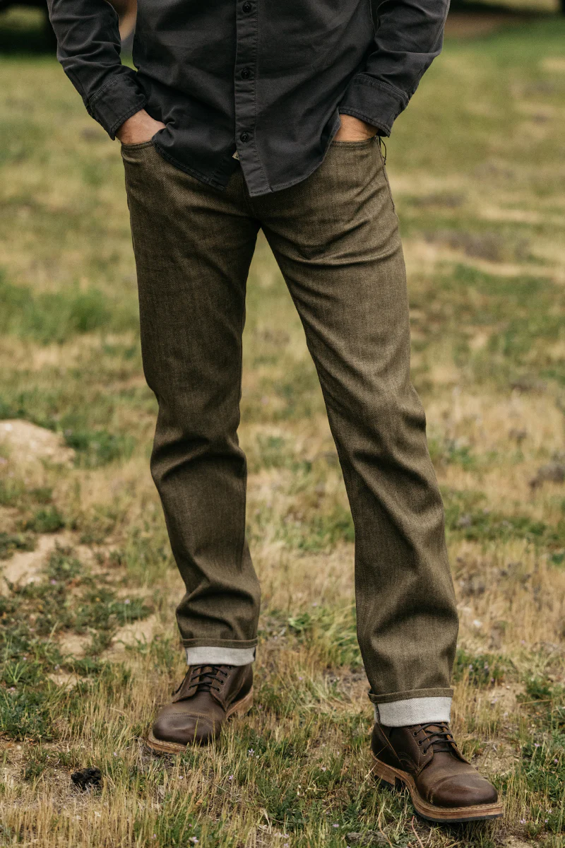 The Hammer Straight - Dark Green Raw 10.5oz Selvedge