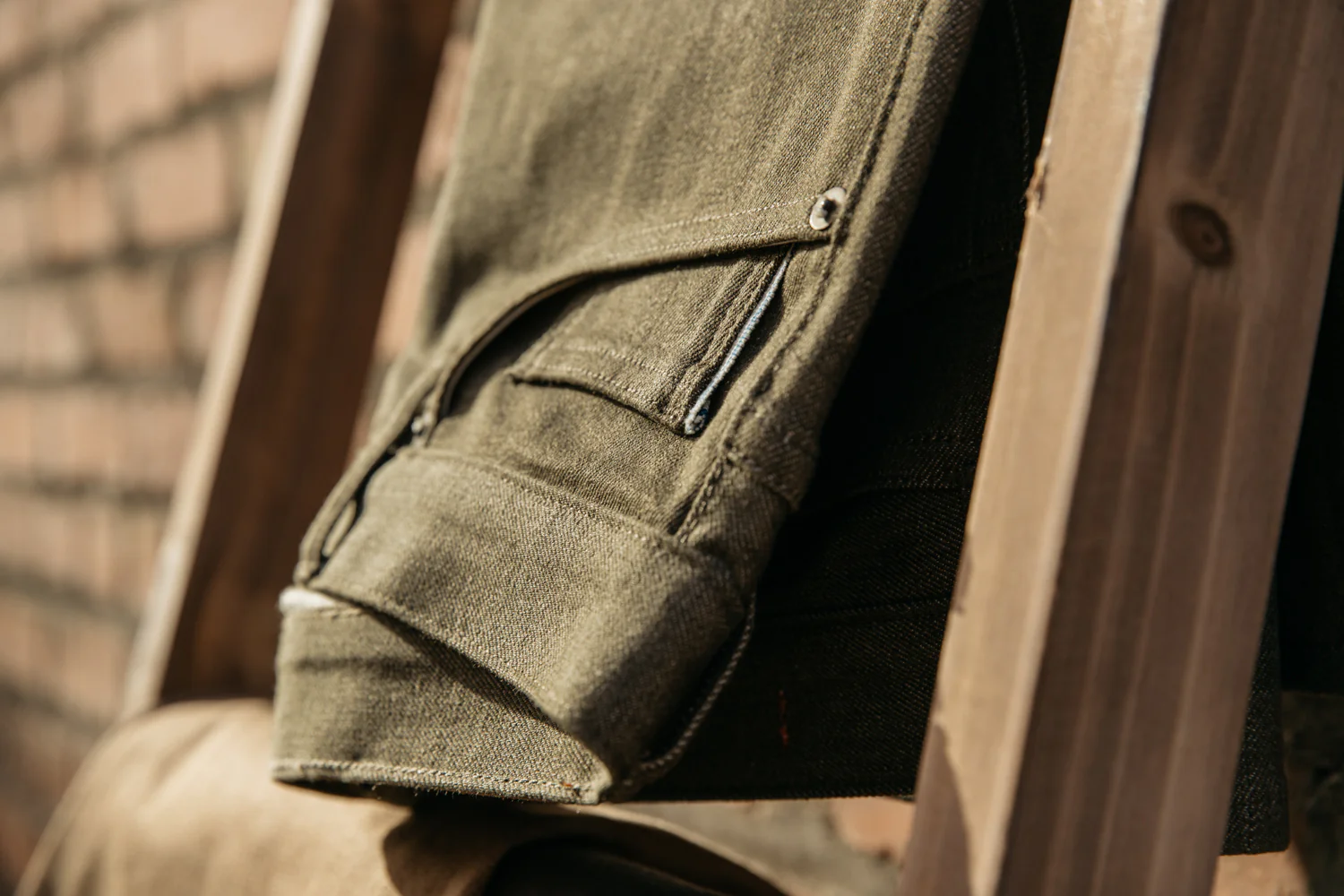 The Hammer Straight - Dark Green Raw 10.5oz Selvedge - Image 3
