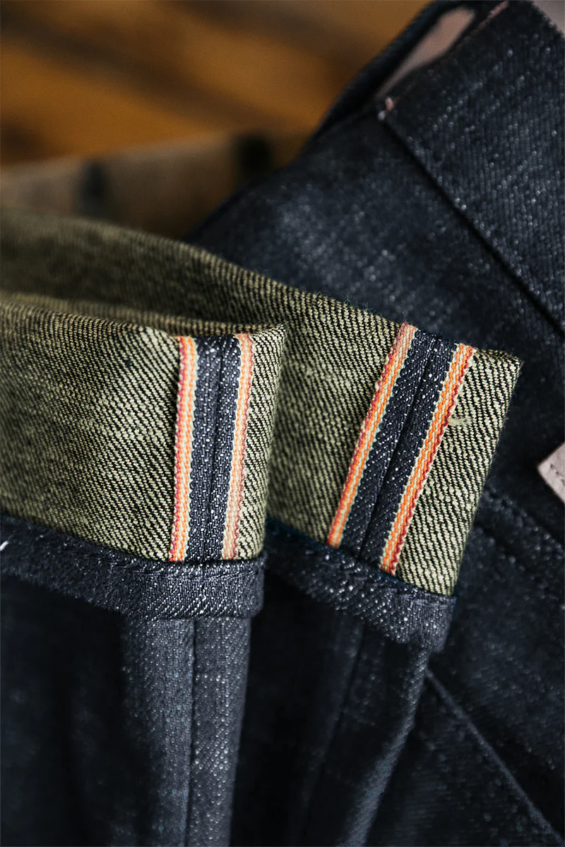 The Hammer Straight Etched - Green Tea Raw 13oz Selvedge - Image 4