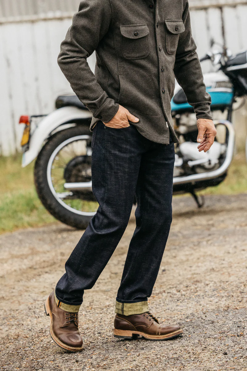 The Hammer Straight Etched - Green Tea Raw 13oz Selvedge - Image 6