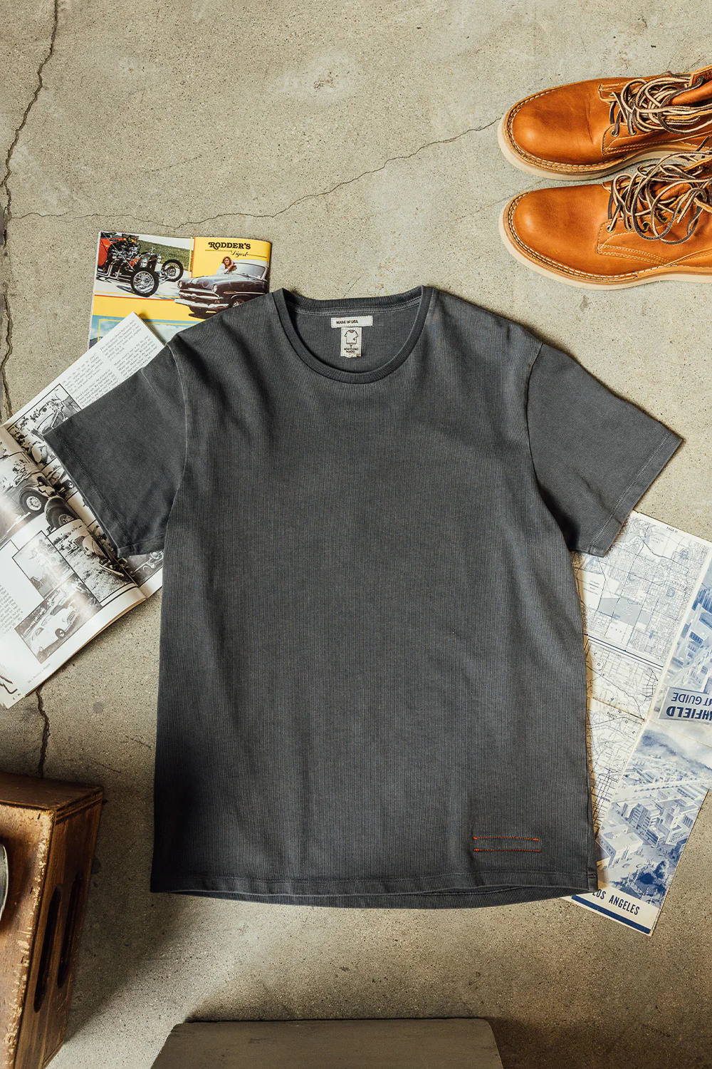 The Stamp 9oz Organic Cotton - Concrete - Image 2