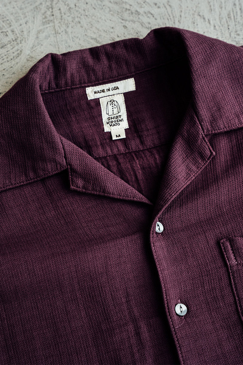 The Wrench Waffle Double Gauze Shirt - Merlot - Image 2
