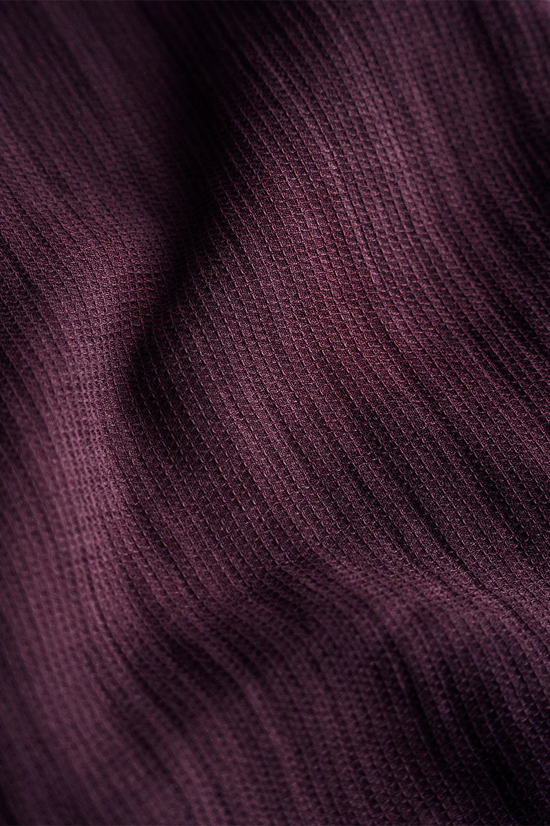 The Wrench Waffle Double Gauze Shirt - Merlot - Image 6