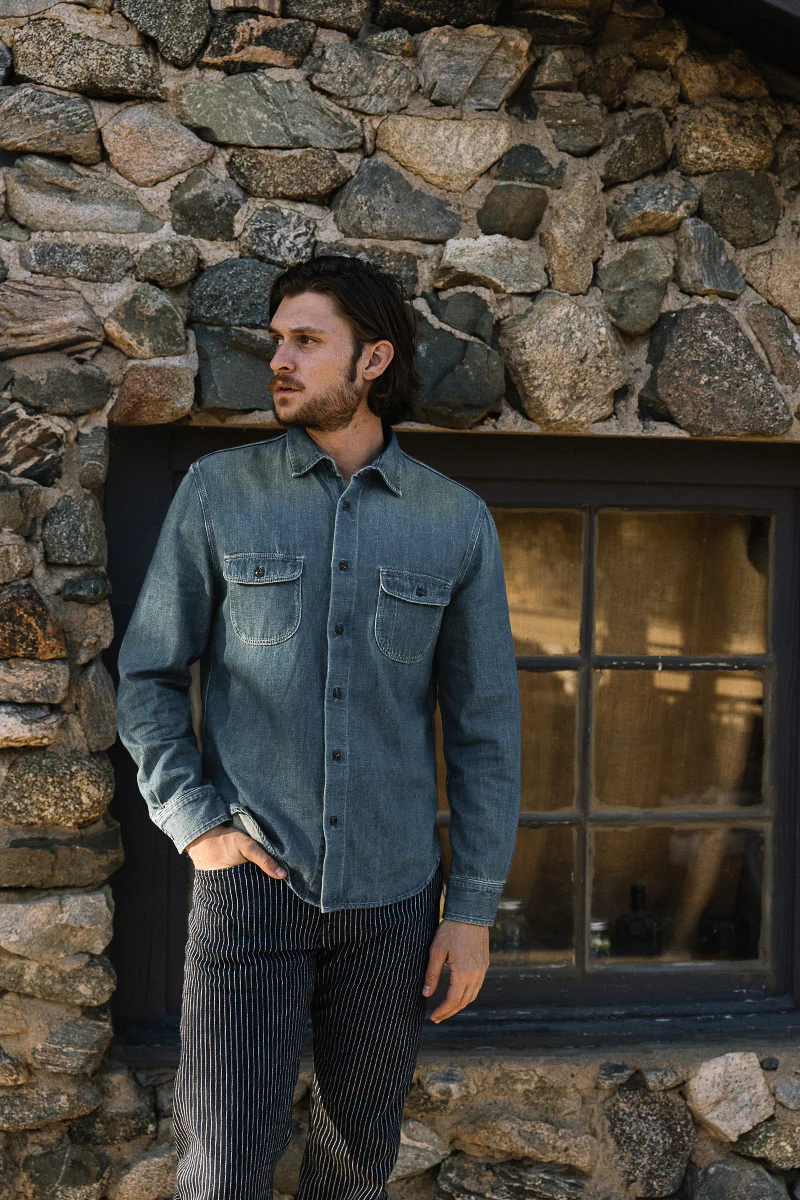 The Brace Shirt  7oz Denim - Craig - Image 7