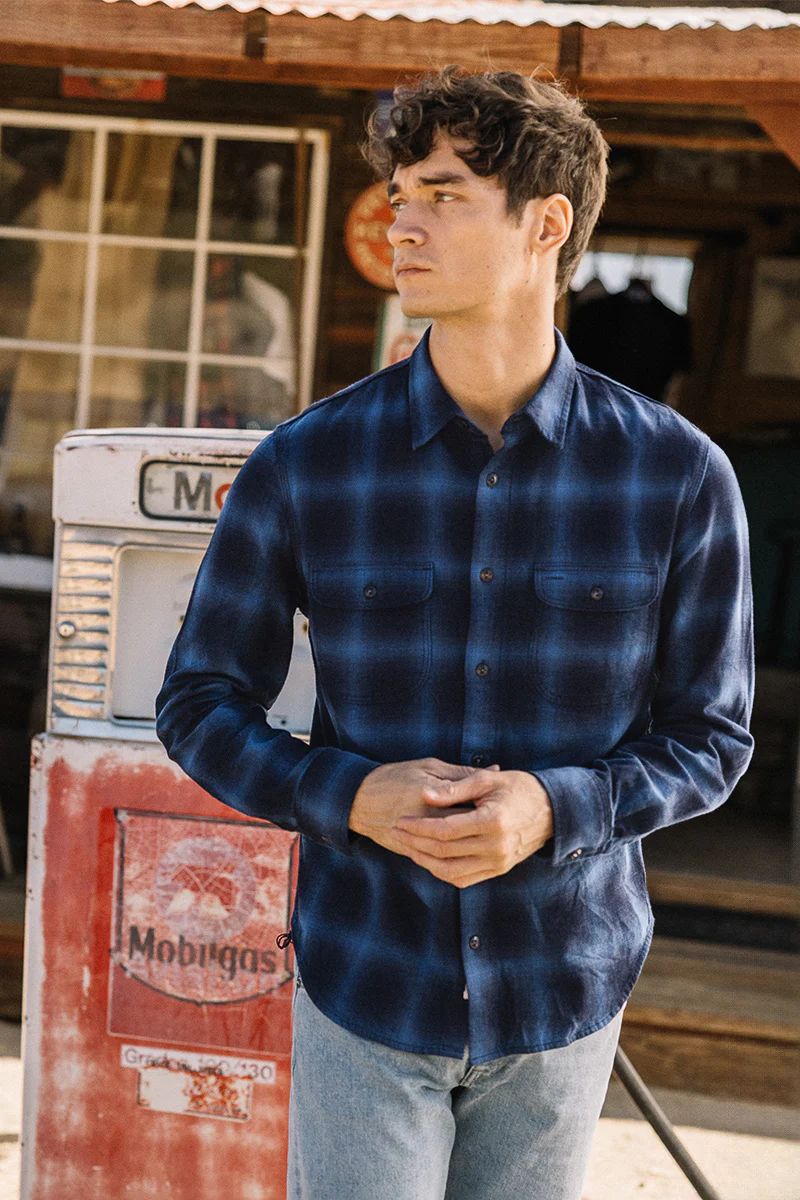 The Brace Shadow Ombre Plaid - Lake - Image 5