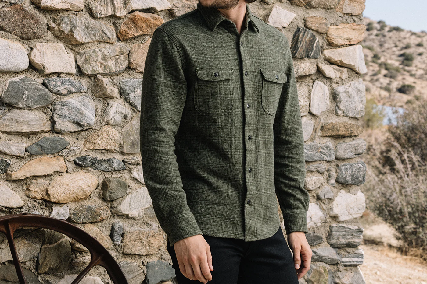 The Brace Triple Twisted Plaid - Moss - Image 2